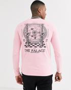 Asos Design Long Sleeve T-shirt With Mystic Back And Body Print