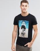 Boss Orange T-shirt With Shark Dog Print In Black - Black