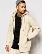 Illusive London Zip Through Hoodie - Stone