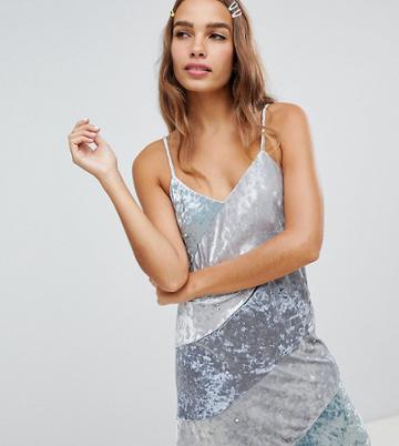 Cli Cli By Clio Peppiatt Velvet Dress With Rhinestones - Blue