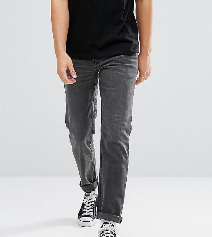Asos Tall Slim Jeans In Washed Black - Black
