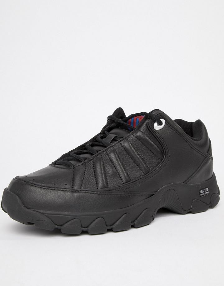 K-swiss St529 Heritage Chunky Sole Sneakers In Black - Black