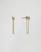 Asos Chain Front And Back Earrings