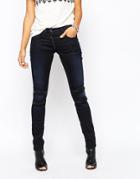 G Star Lynn Custom Mid Zip Knee Skinny Jean - Blue
