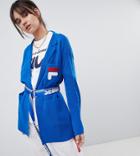 D-antidote X Fila Soft Blazer With Belt - Blue