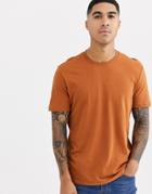 New Look Crew Neck T-shirt In Rust-orange