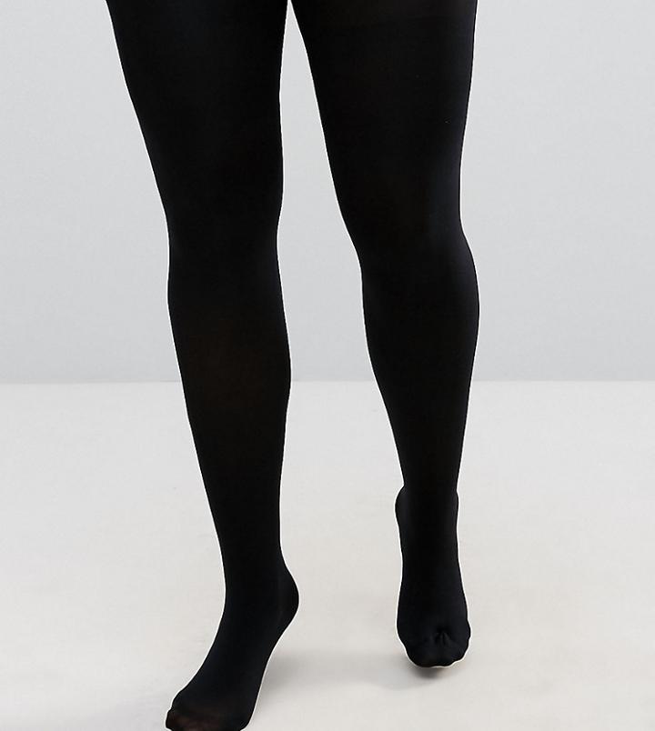 Asos Design Curve New And Improved Fit 140 Denier Tights-black