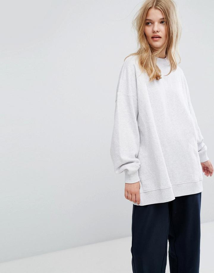 Weekday Oversize Boyfriend Sweatshirt - Gray