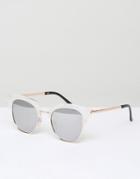 New Look Frosted Mirrored Sunglasses - Silver