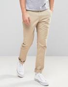 Farah Chino In Slim Fit Stretch Cotton - Beige