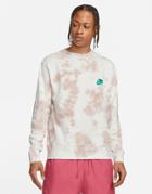 Nike Festival Tie Dye Graphic Crew Neck Sweatshirt In Sand-brown