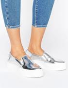 Sixtyseven Flatform Metallic Sneaker - Silver