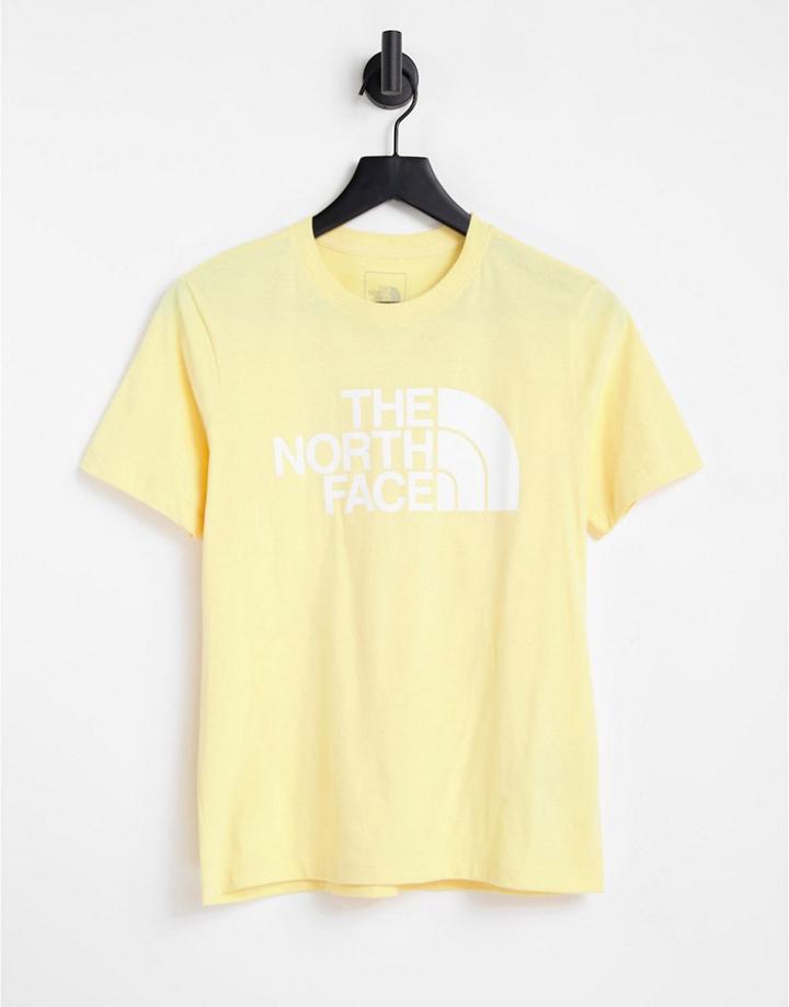 The North Face Half Dome Chest Print T-shirt In Yellow
