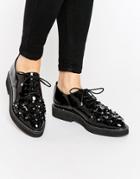 Asos Mischa Embellished Brogues - Black