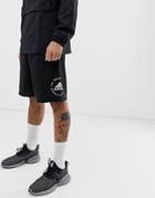 Adidas Performance Logo Shorts In Black