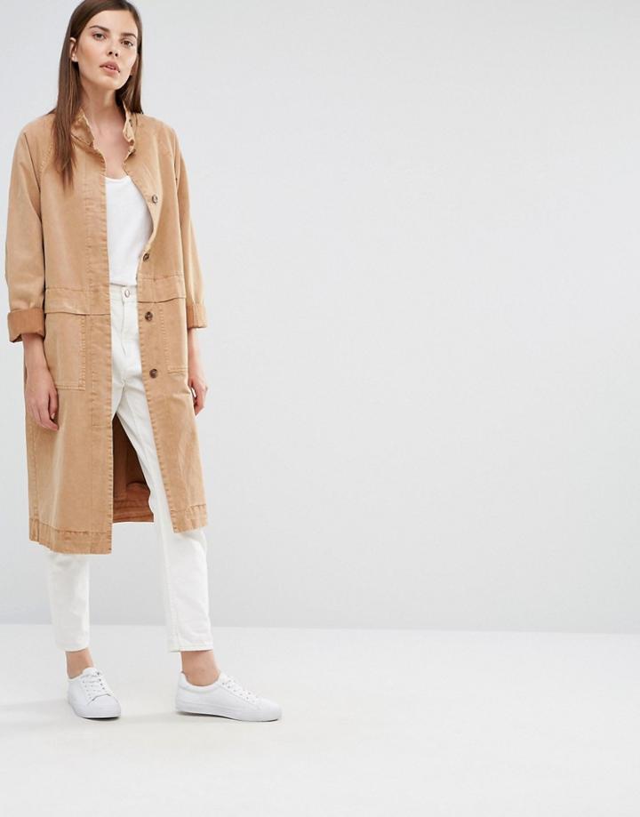 Selected Tea Long Sleeved Jacket - Brown