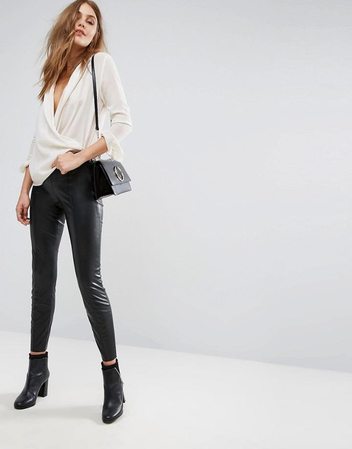 Boss Orange By Hugo Boss Sellie Faux Leather Legging - Black