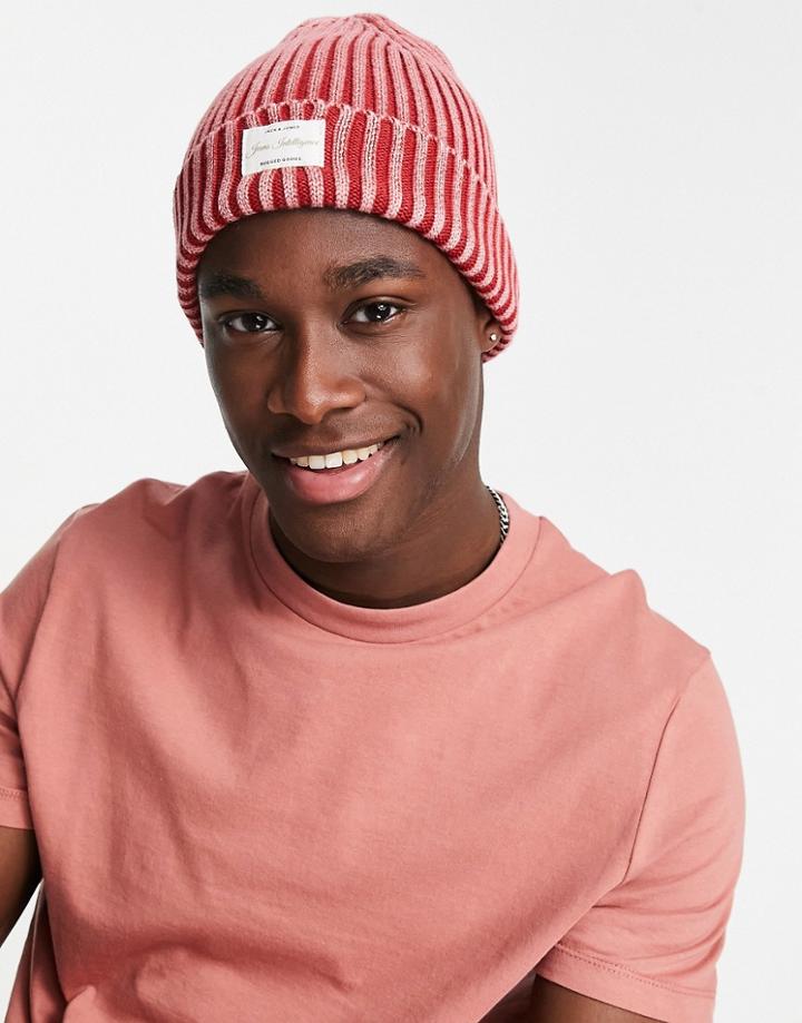 Jack & Jones Beanie In Washed Red
