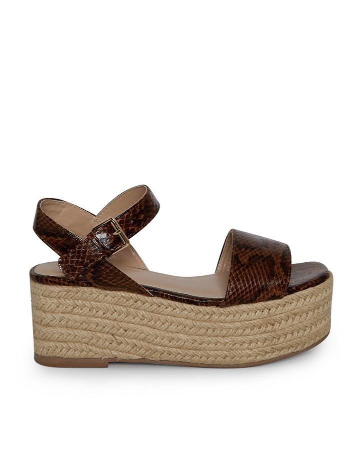 Miss Selfridge Chunky Flatform In Brown