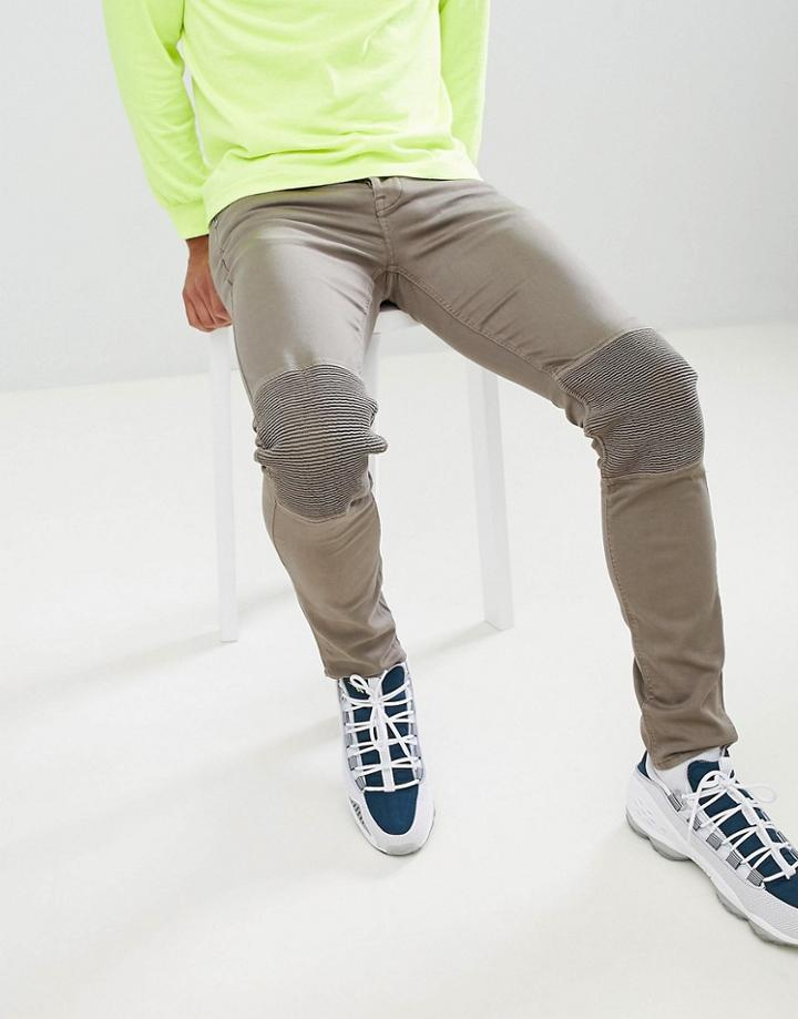 Sixth June Super Skinny Biker Jeans - Gray