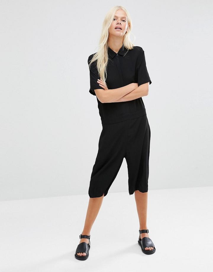 Minimum Nann Longline Playsuit - Black