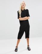Minimum Nann Longline Playsuit - Black