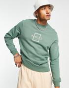 Parlez Offshore Embroidered Sweatshirt In Khaki-green
