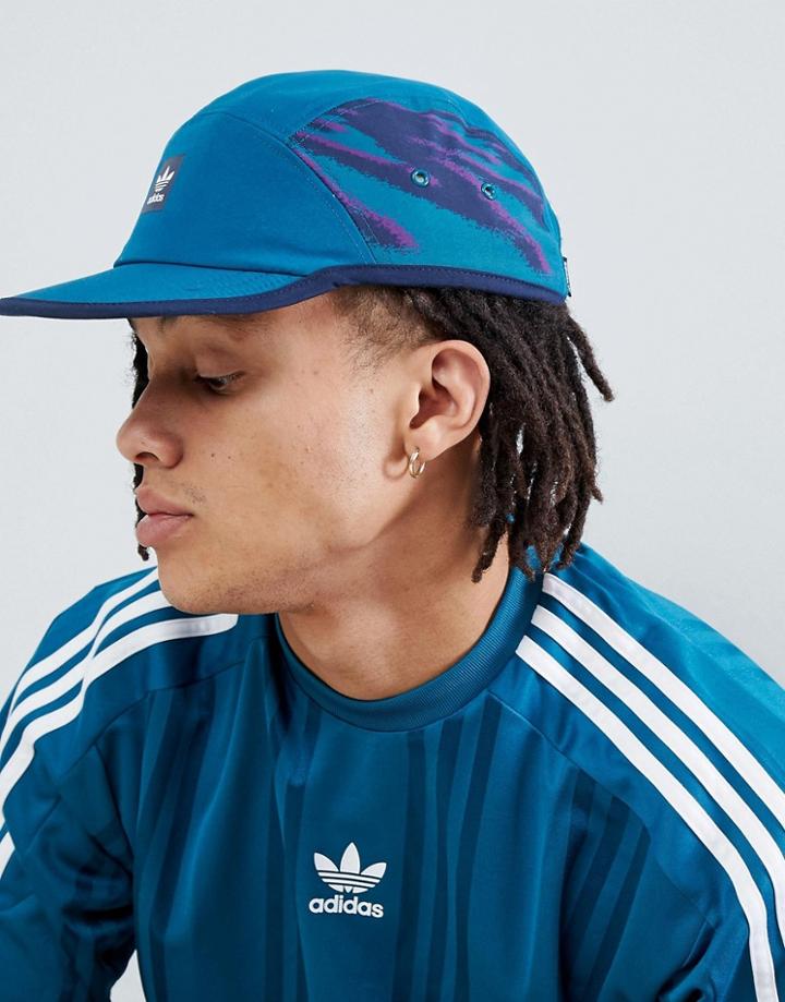 Adidas Skateboarding Retro 5 Panel Cap In Blue Dh2583 - Blue