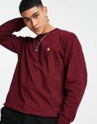 Carhartt Wip Chase Long Sleeve Top In Burgundy-red