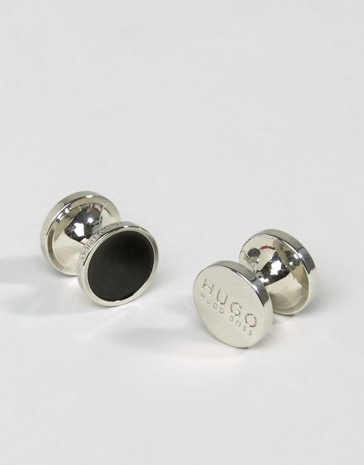 Hugo By Hugo Boss E-tokeep Round Cufflinks In Black - Black