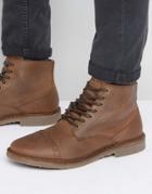 Jack & Jones Gobi Warm Leather Boots - Brown