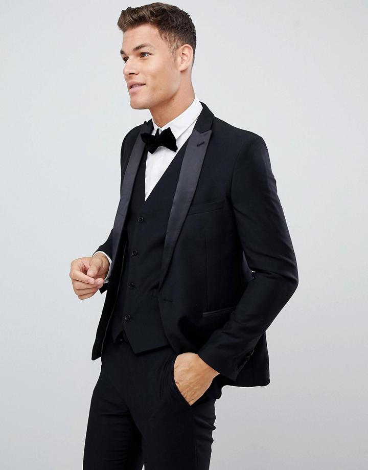 French Connection Slim Fit Peak Collar Tuxedo Jacket