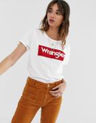 Wrangler Block Logo T Shirt-white