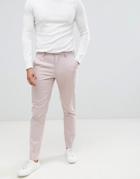 Asos Design Skinny Smart Pants In Mink - Pink