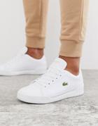 Lacoste Challenge Sneakers In Triple White Leather
