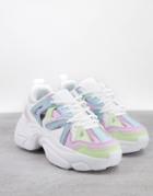 Asos Design Deejay Chunky Sneakers In Pastel Mix-multi