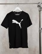 Puma Training Heather Cat T-shirt In Black