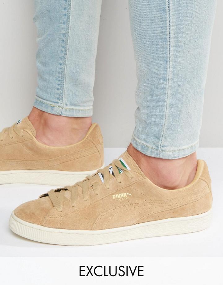 Puma Suede Classic Sneakers In Beige Exclusive To Asos - Beige