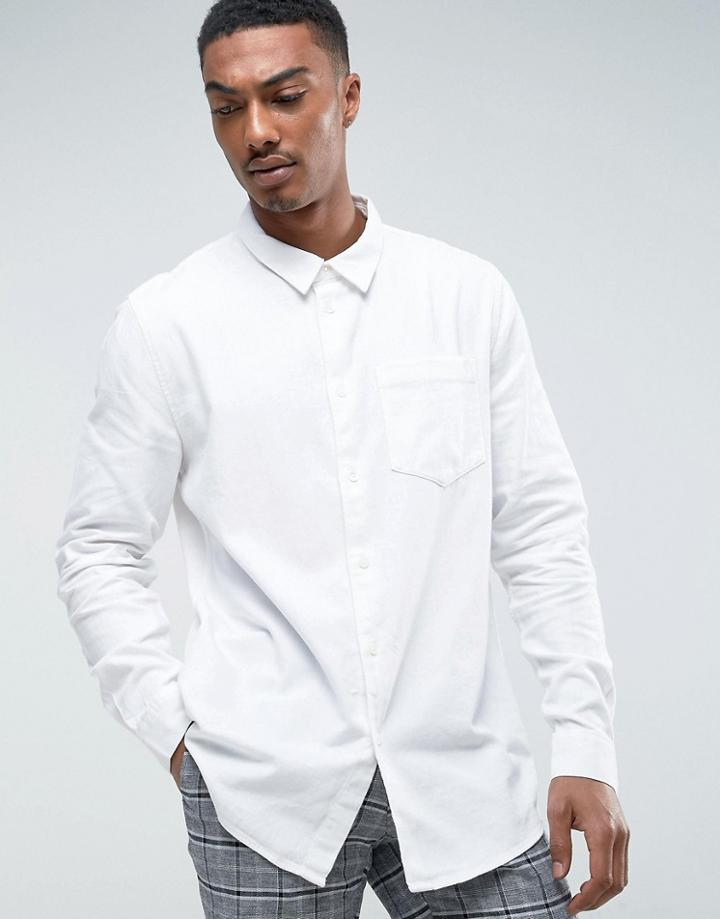 Weekday Clean Denim Shirt White - White