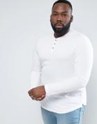 D-struct Plus Henley Long Sleeve Top - White