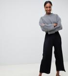 Asos Design Tall Plisse Culotte Pants-black