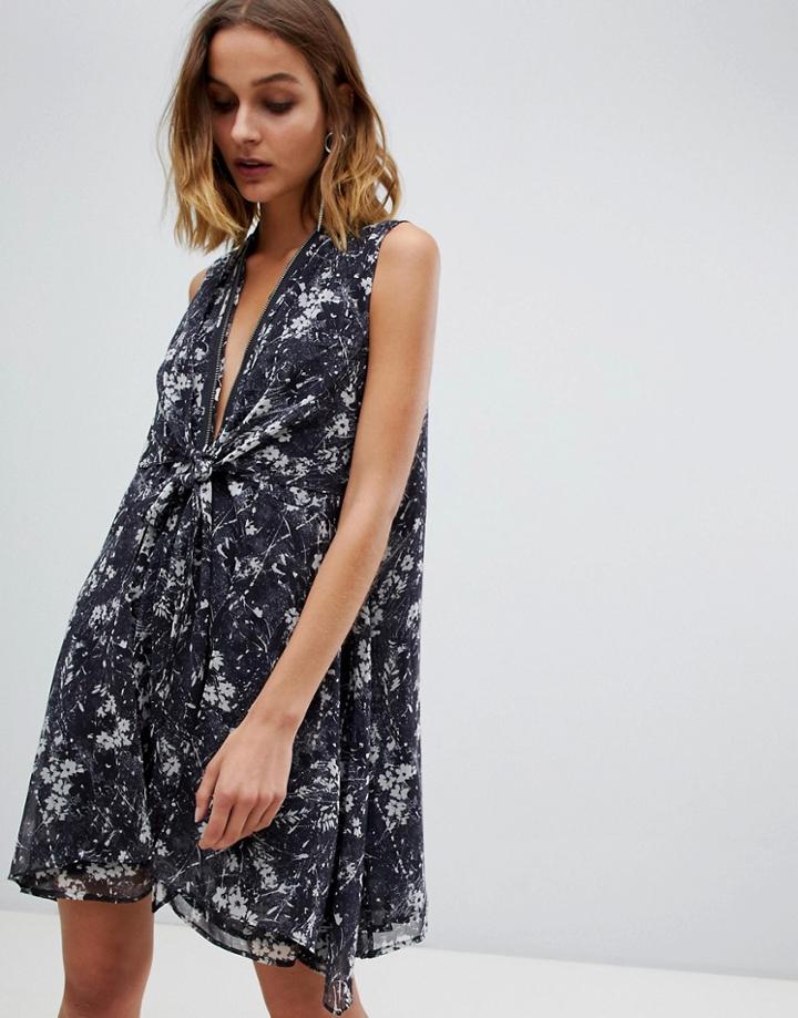 Allsaints Jayda Printed Dress - Black