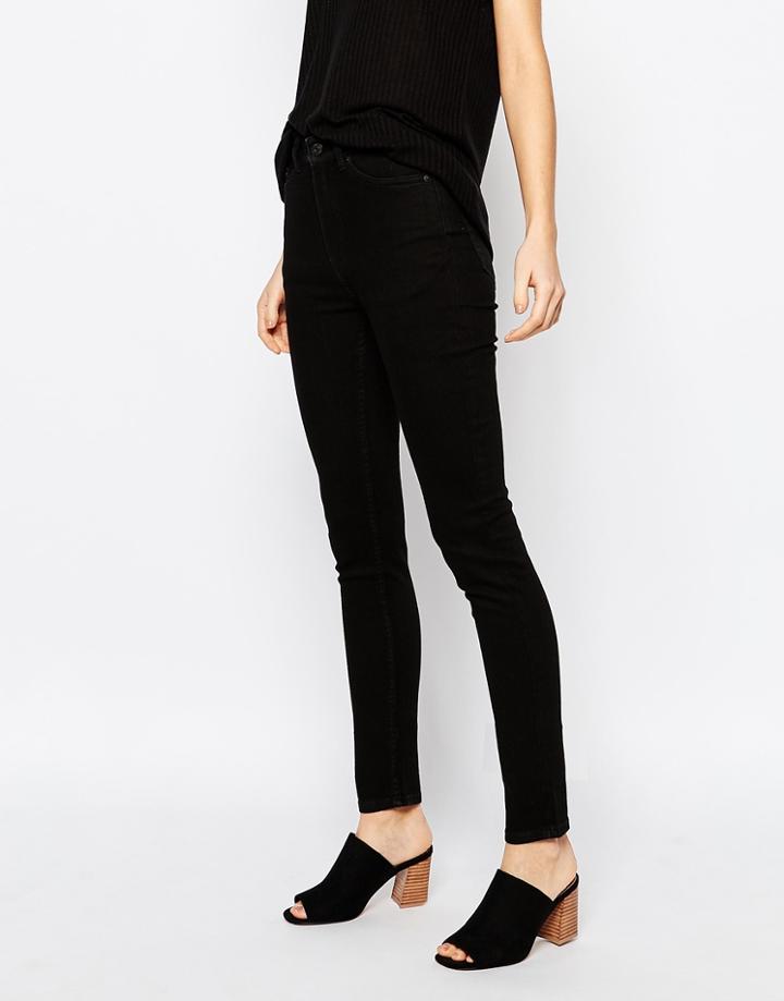 Weekday Thursday High Waist Skinny Jeans - Black