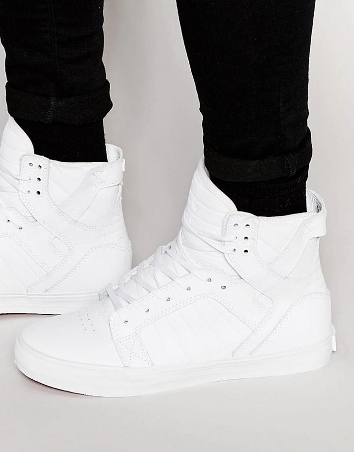 Supra Skytop Classics Leather Sneakers - White