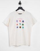 Daisy Street Relaxed T-shirt With Crystals Print-white