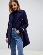 Gianni Feraud Military Coat With Gold Buttons - Navy