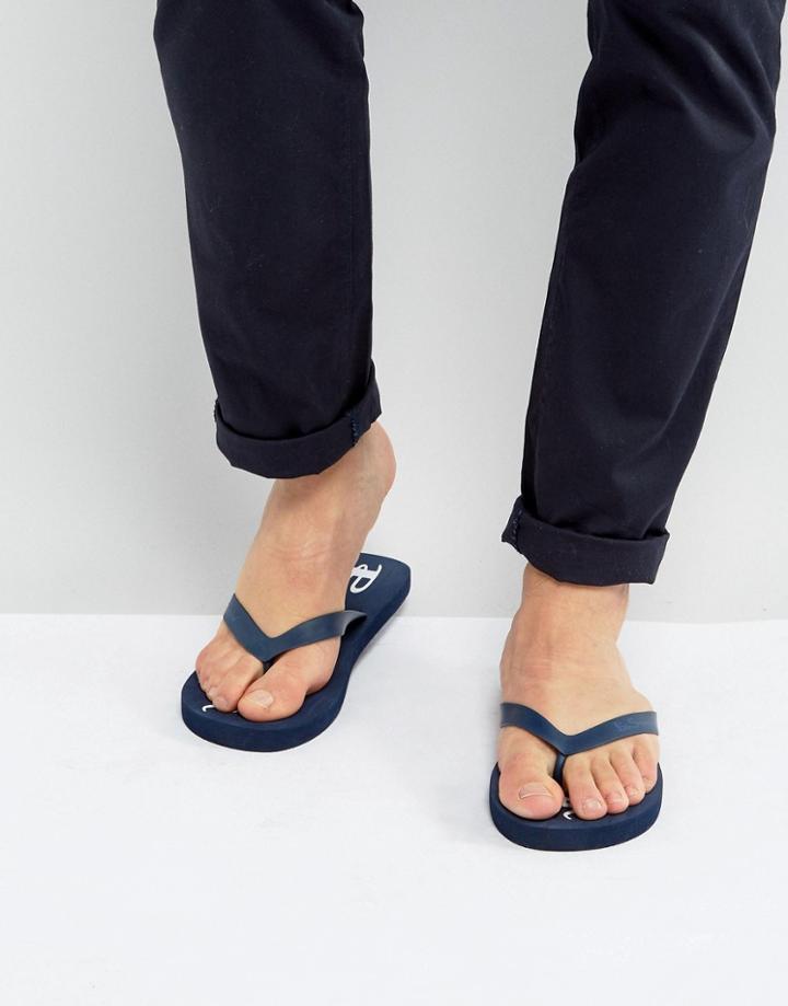 Ben Sherman Bora Logo Flip Flops - Blue