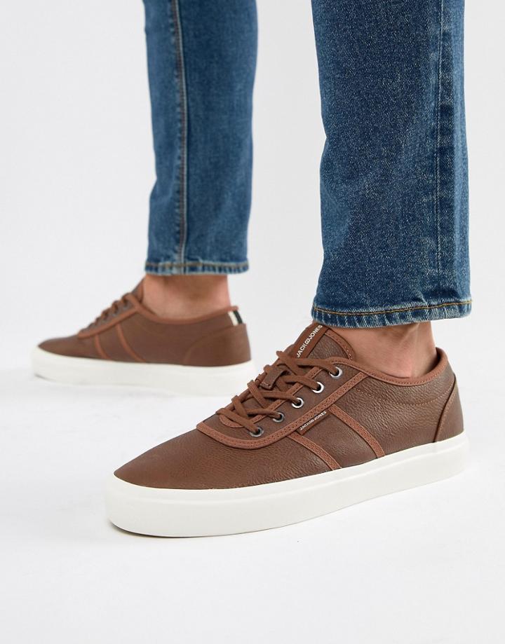 Jack & Jones Lace Up Sneakers - Brown