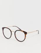 Quay Australia Cryptic Round Glasses In Tort - Brown