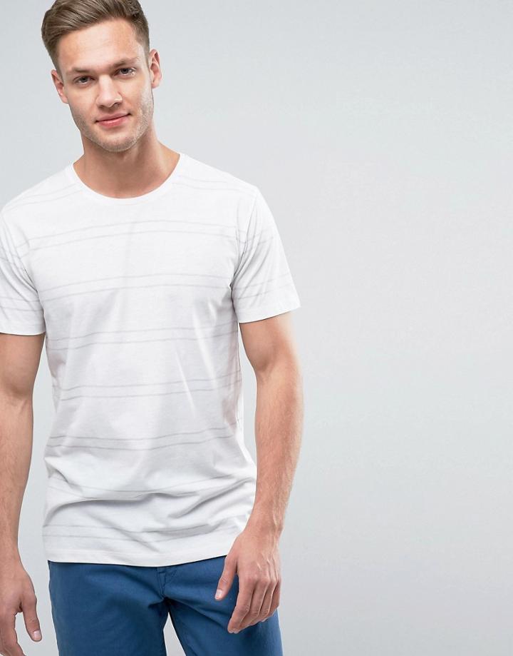 Redefined Rebel T-shirt In Multi Stripe - White
